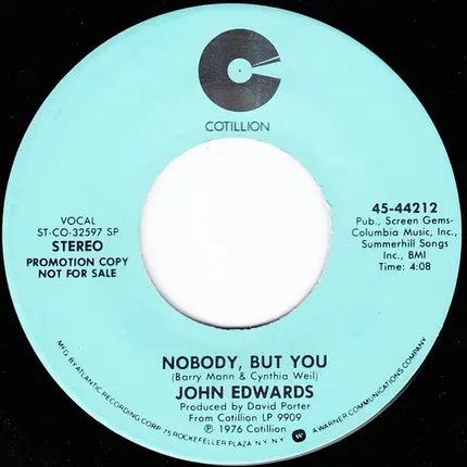 John Edwards - Nobody, But You