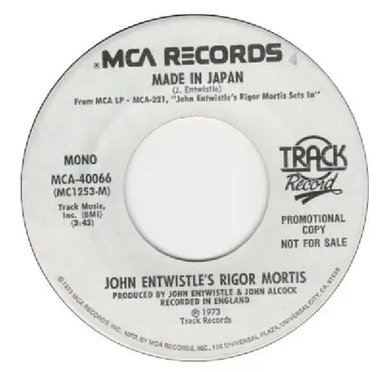 John Entwistle's Rigor Mortis - Made In Japan