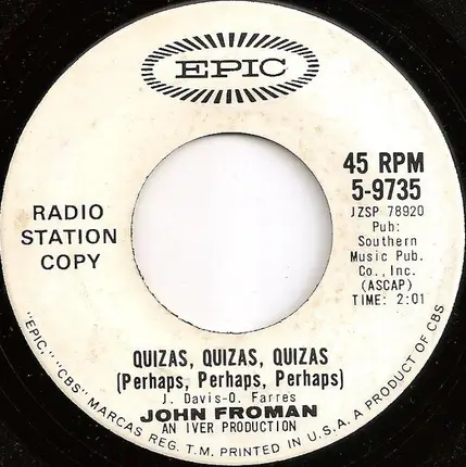 John Froman - Quizas, Quizas, Quizas (Perhaps, Perhaps, Perhaps)