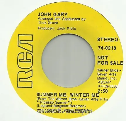 John Gary - Natalie / Summer Me, Winter Me