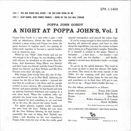 John Gordy - A Night At Poppa John's Vol. I