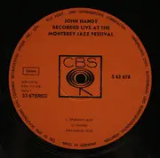 LP - John Handy - Recorded Live At The Monterey Jazz Festival