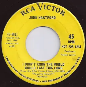 John Hartford - I Didn't Know The World Would Last This / The Category Stomp