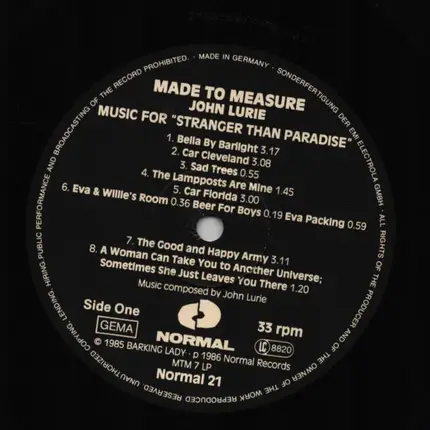 John Lurie - Music From The Original Scores: Stranger Than Paradise And The Resurrection Of Albert Ayler