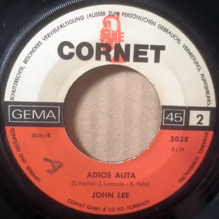 John Lee - Er Muss Geh'n / Adios Alita