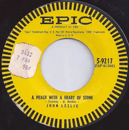 John Leslie - A Peach With A Heart Of Stone / Mountain Of Love