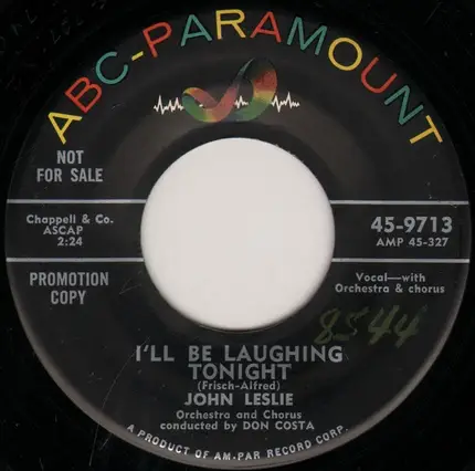 John Leslie - I'll Be Laughing Tonight / To Love You