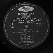 LP - John Lewis And Hank Jones - Piano Play House - Insert booklet