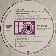 LP - John Renbourn - So Clear (The John Renbourn Sampler Volume Two)