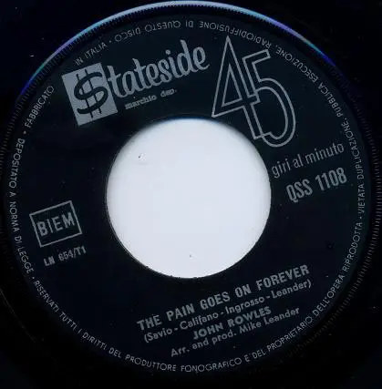 John Rowles - The Pain Goes On Forever