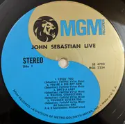 LP - John Sebastian - Live