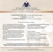 CD - John Tavener - Royal Philharmonic Orchestra / Justin Brown / Raphael Wallfisch - The Protecting Veil / Thrinos / Eternal Memory - Slipcase
