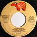 7inch Vinyl Single - John Travolta , Olivia Newton-John & 'Grease' Cast / Louis St. Louis - Summer Nights / Rock 'N' Roll Party Queen - Gloversville Pressing