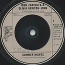 7inch Vinyl Single - John Travolta & Olivia Newton-John / Louis St. Louis - Summer Nights / Rock 'N' Roll Party Queen