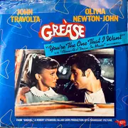 7inch Vinyl Single - John Travolta & Olivia Newton-John - You're The One That I Want - Paper labels orange