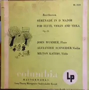 10'' - Beethoven - Serenade In D Major For Flute, Violin, And Viola, Op. 25 - Mono