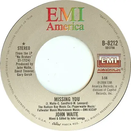 John Waite - Missing You