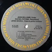LP - John Williams / Rafael Puyana - Music For Guitar And Harpsichord By Straube, Ponce, And Dodgson