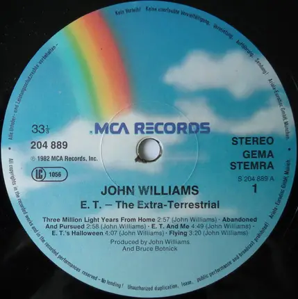 John Williams - E.T. The Extra-Terrestrial (Music From The Original Motion Picture Soundtrack)