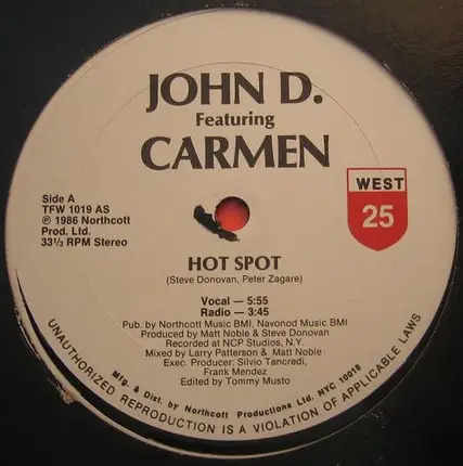 John D Featuring Carmen Padilla - Hot Spot