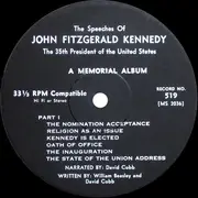 LP - John F. Kennedy , David Cobb - The Speeches Of John Fitzgerald Kennedy The 35th President Of The United States (A Memorial Album)