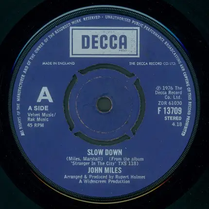 John Miles - Slow Down
