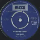 7inch Vinyl Single - John Miles - Remember Yesterday