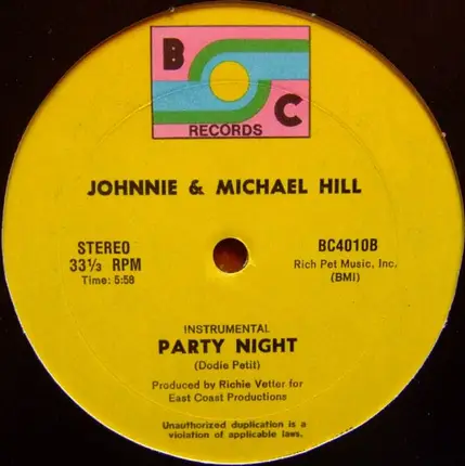 Johnnie & Michael Hill - Party Night