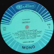 LP - Johnnie And Jack - Sincerely - Mono