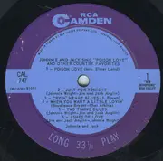 LP - Johnnie And Jack - Sing Poison Love And Other Country Favorites - Mono