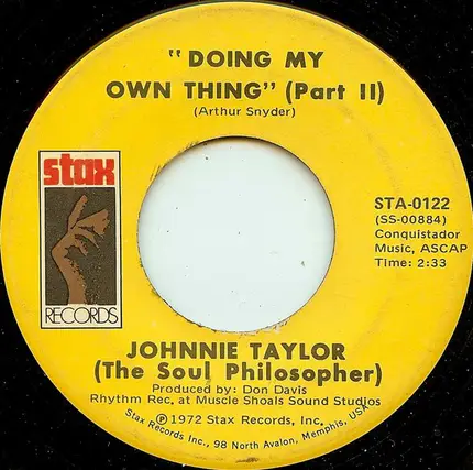 Johnnie Taylor - Doing My Own Thing