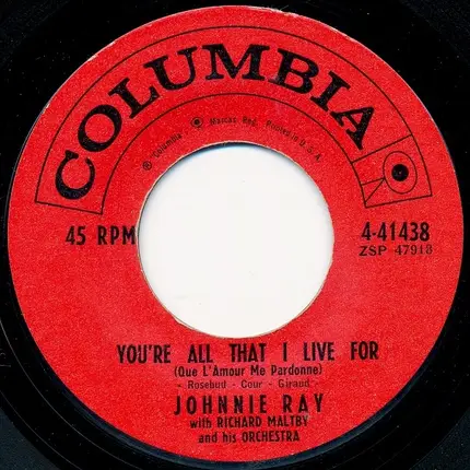 Johnnie Ray With Richard Maltby And His Orchestra - I'll Never Fall In Love Again