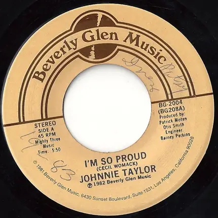 Johnnie Taylor - I'm So Proud