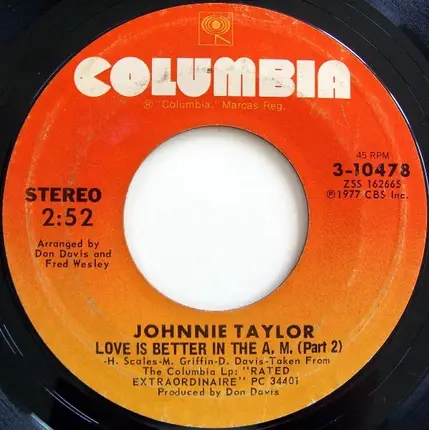 Johnnie Taylor - Love Is Better In The A.M.