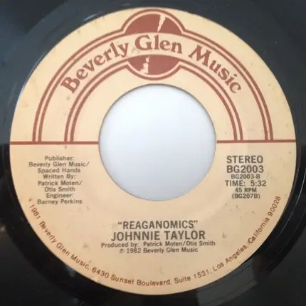 Johnnie Taylor - What About My Love / Reaganomics