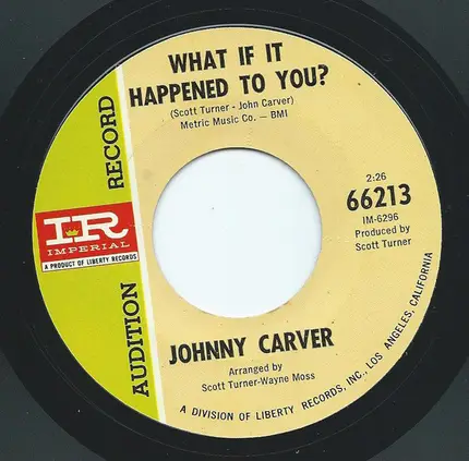 Johnny Carver - Fool's Names, Fool's Faces