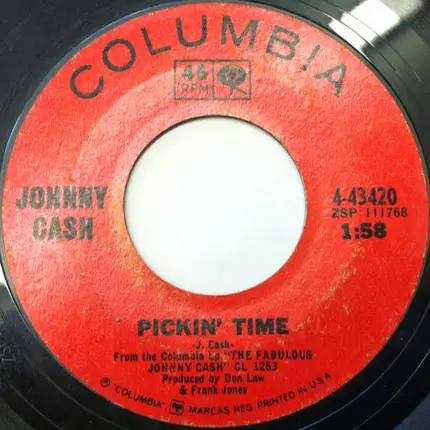 Johnny Cash - Pickin' Time / Happy To Be With You