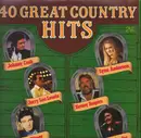 Double LP - Johnny Cash, Kenny Rogers, Freddy Fender - 40 Great Country Hits