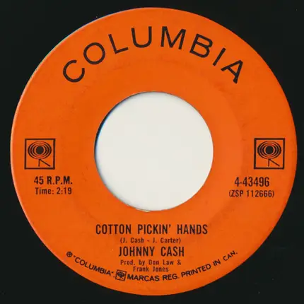 Johnny Cash - The One On The Right Is On The Left / Cotton Pickin' Hands