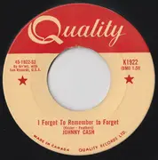 7inch Vinyl Single - Johnny Cash - Katy Too / I Forgot To Remember To Forget
