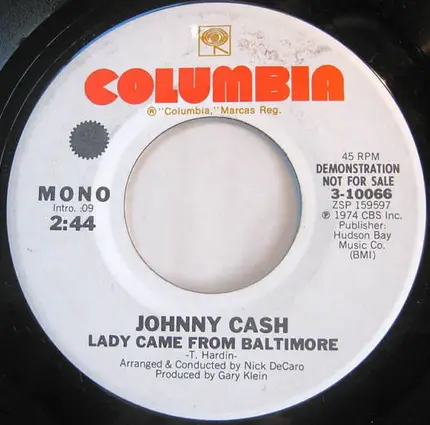 Johnny Cash - Lady Came From Baltimore