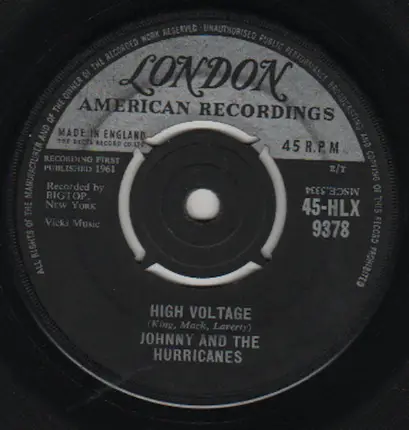 Johnny And The Hurricanes - Old Smokie / High Voltage