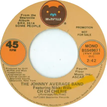 Johnny Average Band Featuring Nikki Wills - Ch Ch Cherie