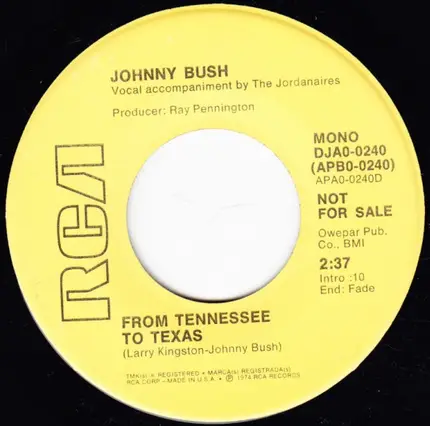 Johnny Bush - Toy Telephone / From Tennessee To Texas