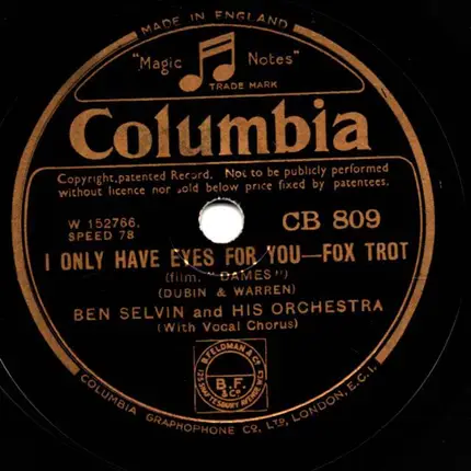 Johnny Green, Ben Selvin - There's A New Moon Over My Shoulder / I Only Have Eyes For You