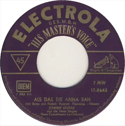Johnny Guitar - Blaues Meer, Weißer Sand, Braune Mädchen / Als Das Die Anna Sah