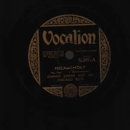 Johnny Dodds And His Chicago Boys - Melancholy / Stackalee Blues