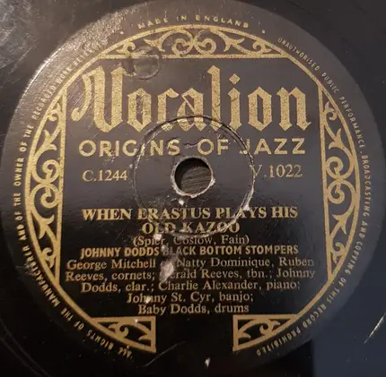 Johnny Dodds' Black Bottom Stompers - Joe Turner Blues / When Erastus Plays His Old Kazoo