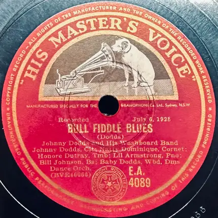 Johnny Dodds & The Dixieland Jug Blowers / Johnny Dodds Washboard Band - Memphis Shake / Bull Fiddle Blues