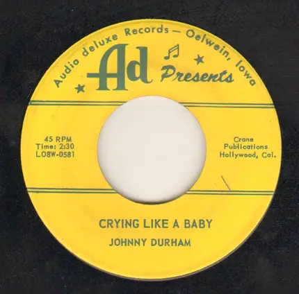 Johnny Durham - Cry Like A Baby / 12+